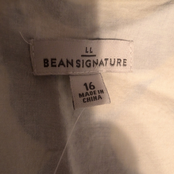 LL Bean Signature Dress w/ Belt.  Women's 16. Side Zip, V-Neck, Bird Pattern - Picture 3 of 5